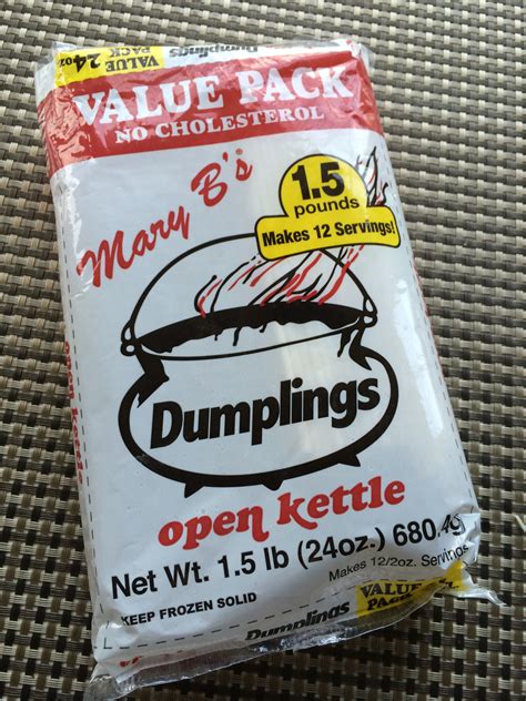 Mary b's dumplings - Mary B's Open Kettle Dumpling. 4 ( 4) View All Reviews. 24 oz UPC: 0002059300011. Purchase Options. Prices May Vary. SNAP EBT Eligible. Sign In to Add.